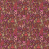 Algodón estampado MALVINA2 Chocolate / Rosa